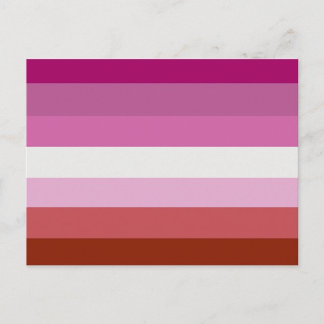 Postal Bandera de orgullo lésbico (Anverso)