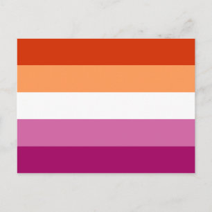 Postal Bandera de orgullo lésbico LGBTQ