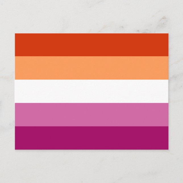 Postal Bandera de orgullo lésbico LGBTQ (Anverso)