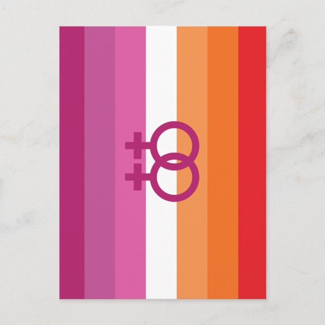 Postal Bandera de orgullo lésbico WLW (Anverso)