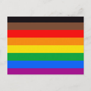 Postal Bandera de Orgullo LGBTQ (8 Franjas)