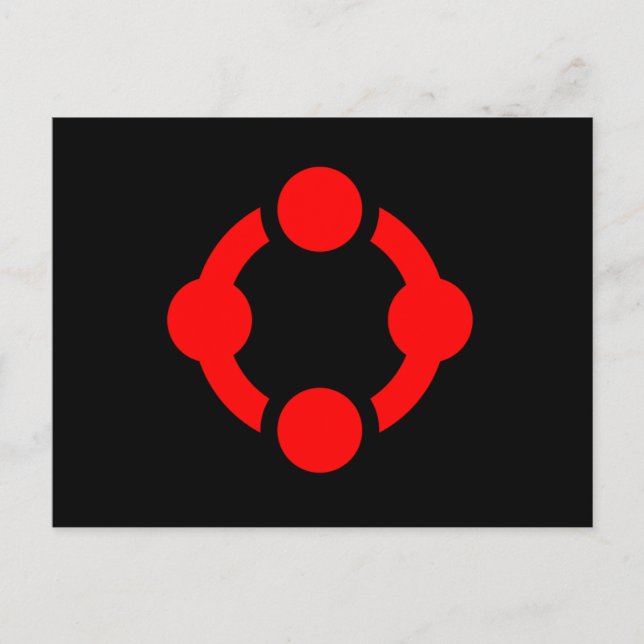 Postal Bandera de Orgullo Niche (Negro) (Anverso)
