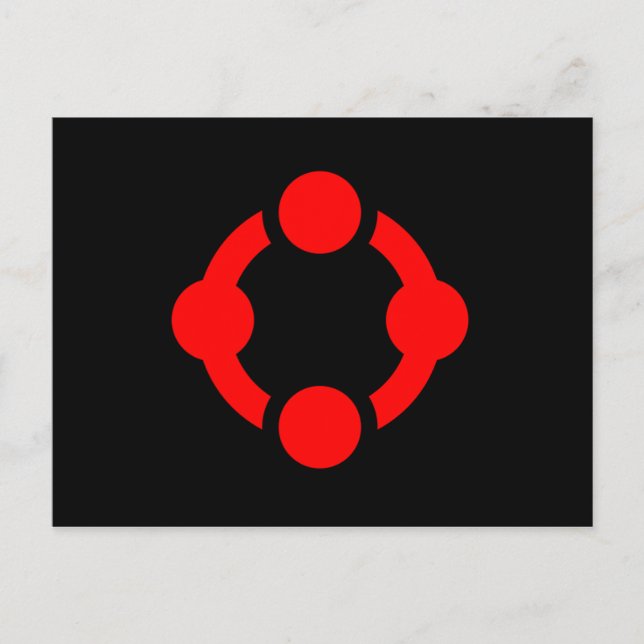 Postal Bandera de Orgullo Niche (Negro) (Anverso)