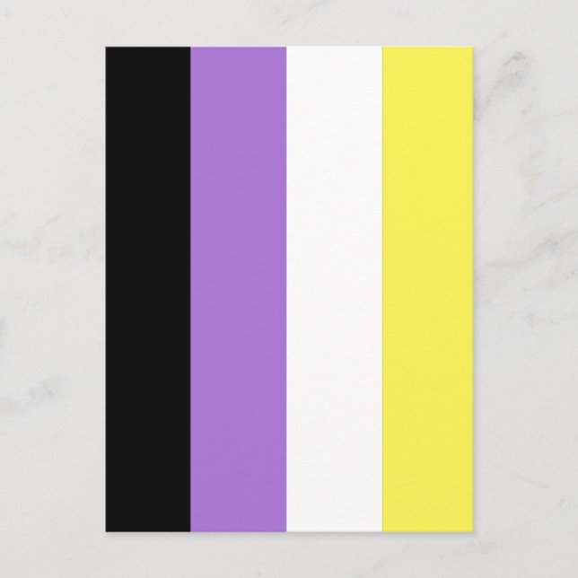 Postal Bandera de orgullo no binario (Anverso)