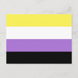 Postal Bandera de orgullo no binario