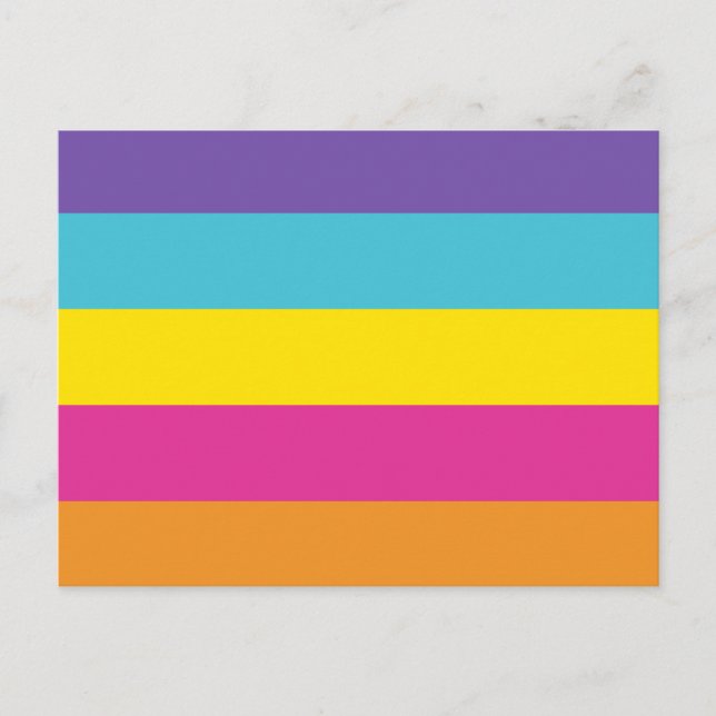 Postal Bandera de Orgullo No Binario de Género (Anverso)