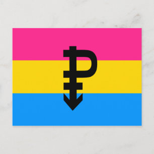 Postal Bandera de Orgullo Pansexual
