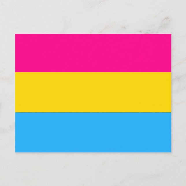 POSTAL "BANDERA DE ORGULLO PANSEXUAL" (Anverso)