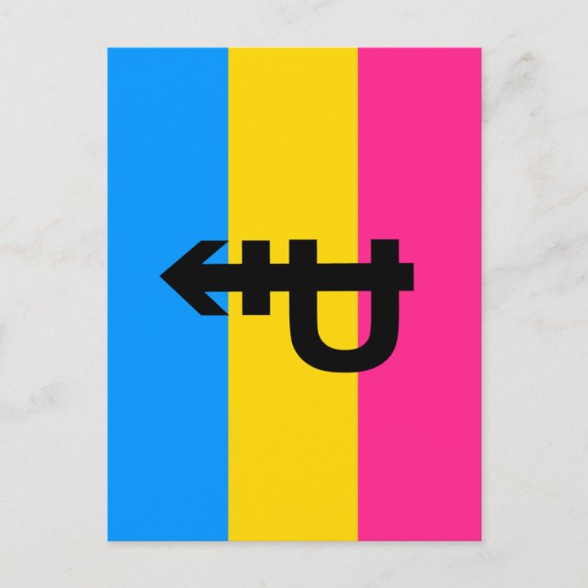 Postal Bandera de Orgullo Pansexual (Anverso)