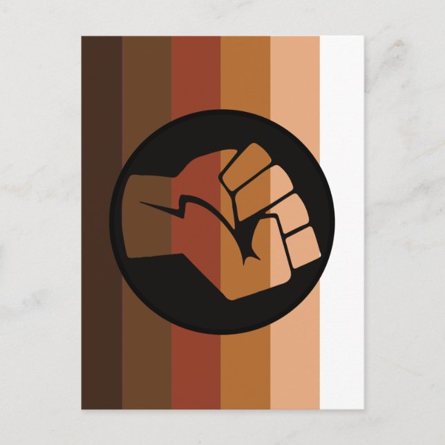 Postal Bandera de Orgullo POC (Anverso)