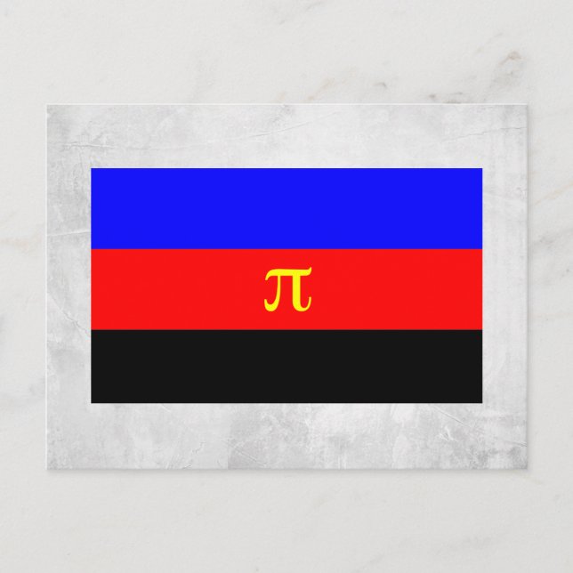 Postal Bandera de Orgullo Poliamoroso (Anverso)