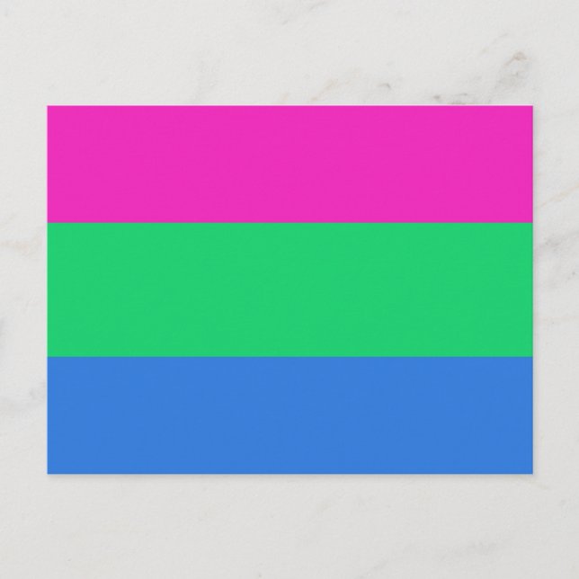 Postal Bandera de orgullo polissexual (Anverso)