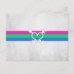 Postal Bandera de orgullo polissexual