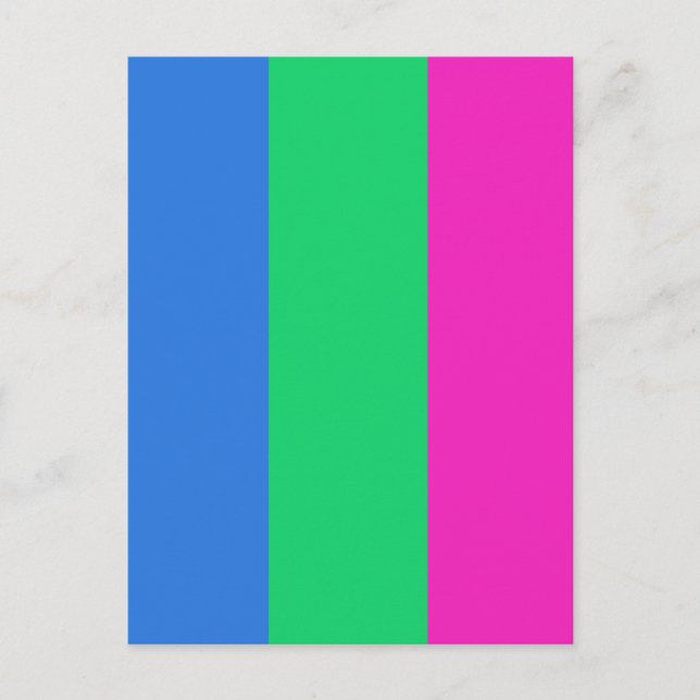Postal Bandera de orgullo polissexual (Anverso)