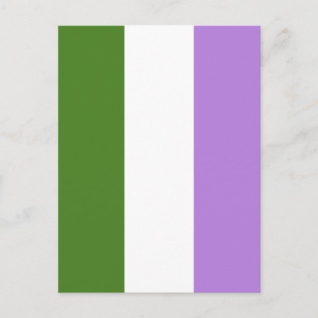 Postal Bandera de Orgullo Queer (Anverso)