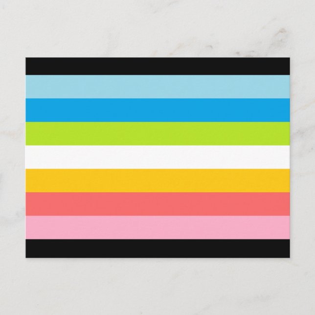 Postal Bandera de Orgullo Queer (Anverso)
