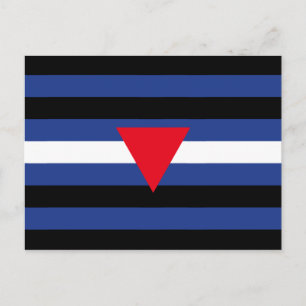Postal Bandera de orgullo queer de cuero