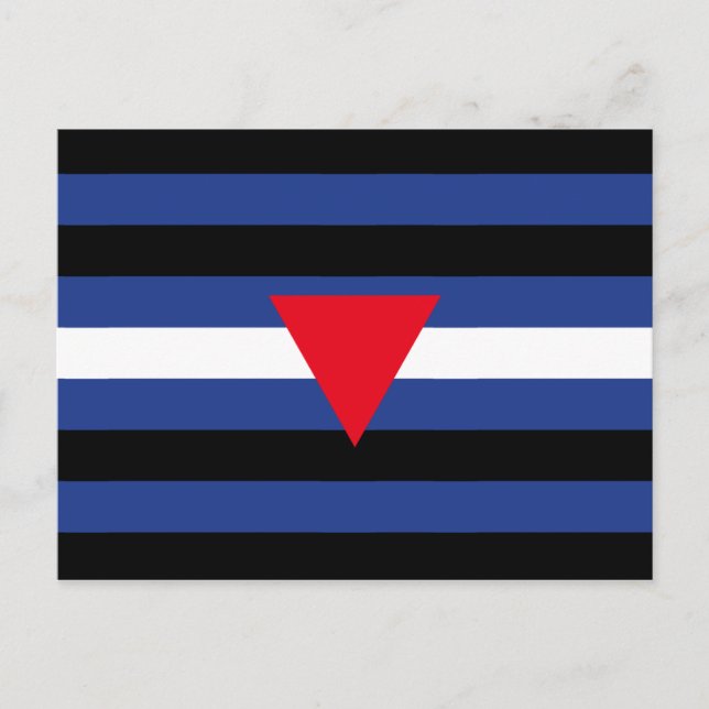 Postal Bandera de orgullo queer de cuero (Anverso)