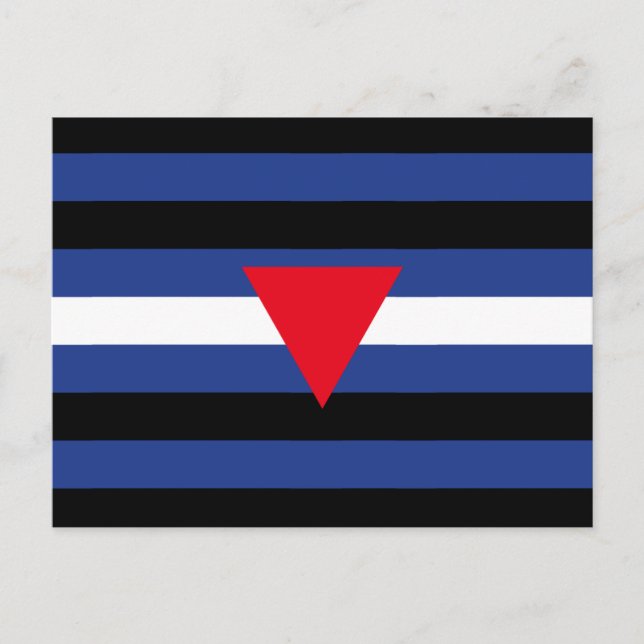 Postal Bandera de orgullo queer de cuero (Anverso)