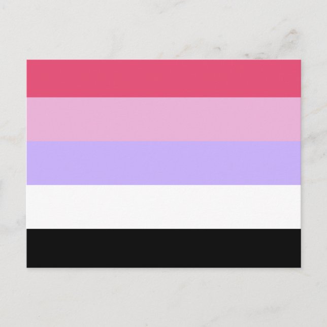 Postal Bandera de Orgullo Reciprosexual (Anverso)