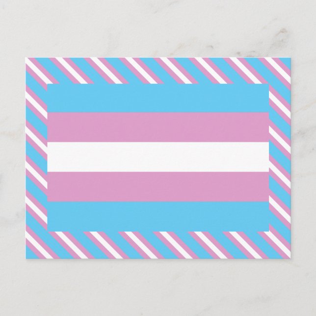 Postal Bandera de Orgullo Trans (Anverso)