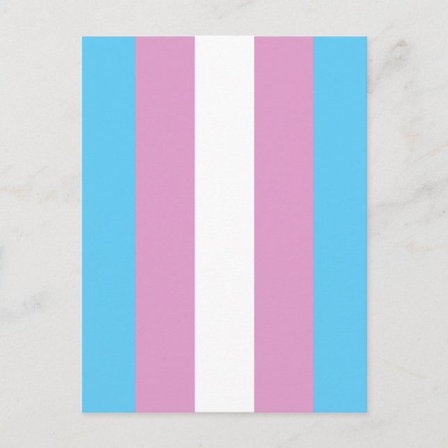 Postal Bandera de Orgullo Trans (Anverso)