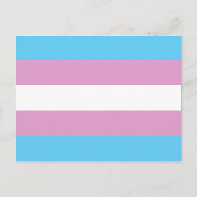 Postal Bandera de Orgullo Trans - (2) (Anverso)