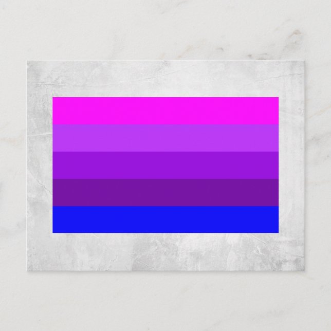 Postal Bandera de Orgullo Transgénero Alternativa (Anverso)