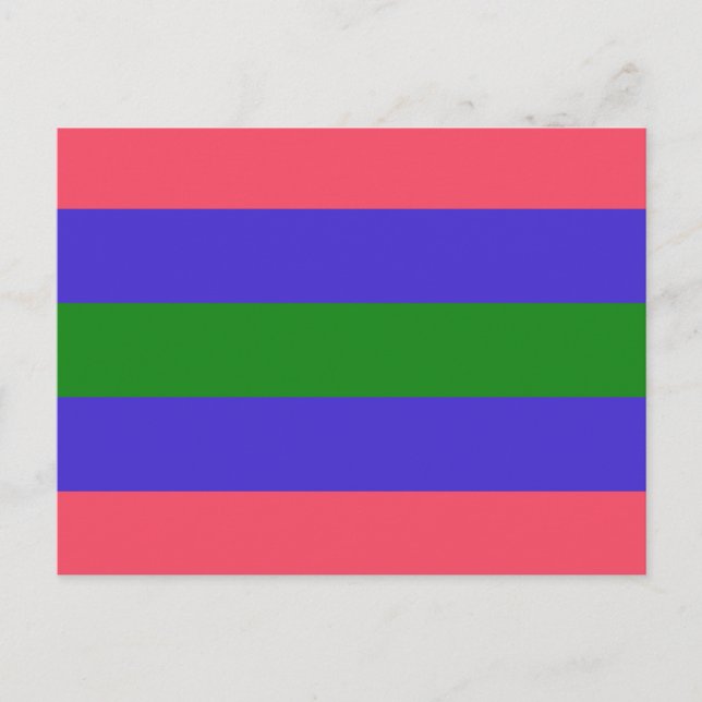 Postal Bandera de Orgullo Trigénero (Anverso)