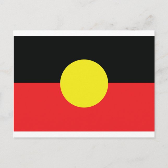 Postal bandera de origen australiano (Anverso)