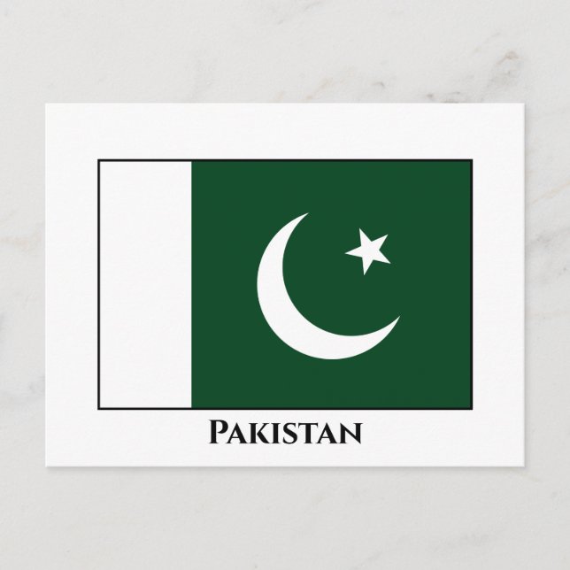 Postal Bandera de Pakistán (paquistaní) (Anverso)