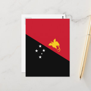 Postal bandera de Papúa Nueva Guinea