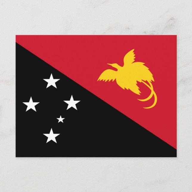 Postal Bandera de Papúa Nueva Guinea (Anverso)