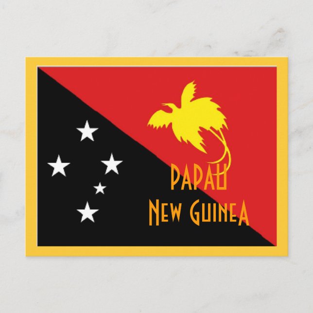 Postal Bandera de Papúa Nueva Guinea (Anverso)