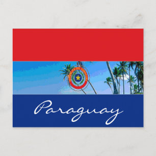 Postal Bandera de Paraguay