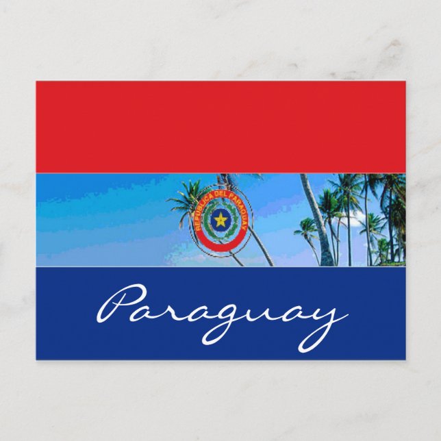 Postal Bandera de Paraguay (Anverso)