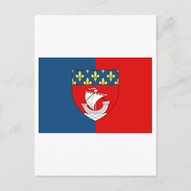 Postal Bandera de París (Anverso)