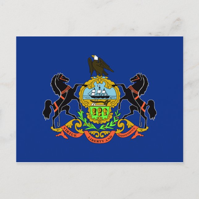Postal Bandera de Pennsylvania (Anverso)