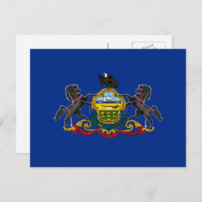 Postal Bandera de Pensilvania (Anverso / Reverso)