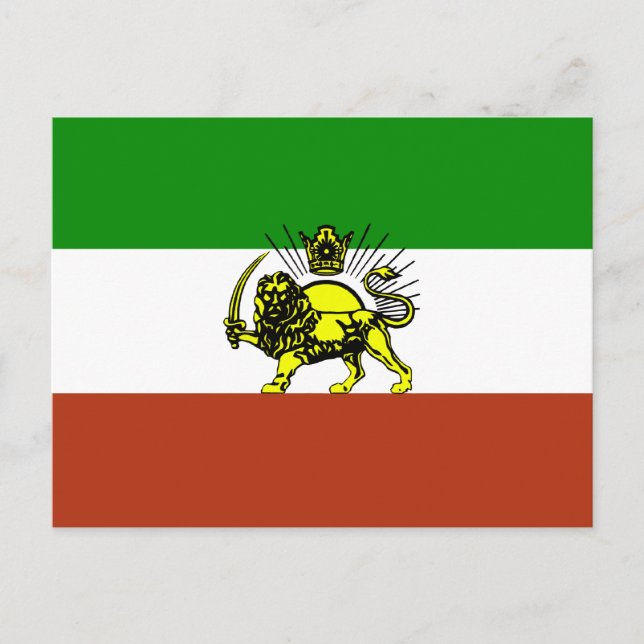 Postal Bandera de Persia (Anverso)