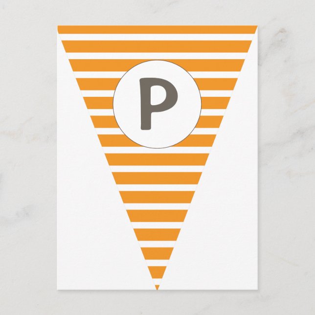 Postal Bandera de Personalizable de banda de Naranja de d (Anverso)