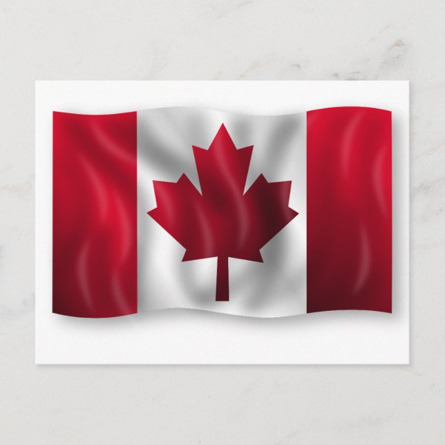 Postal Bandera de personalizado de Canadá (Anverso)