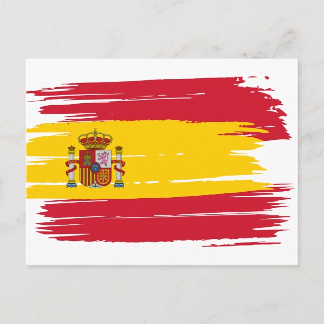 Postal Bandera de Pincel de España (Anverso)