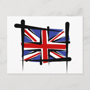 Postal Bandera de pincel del Reino Unido