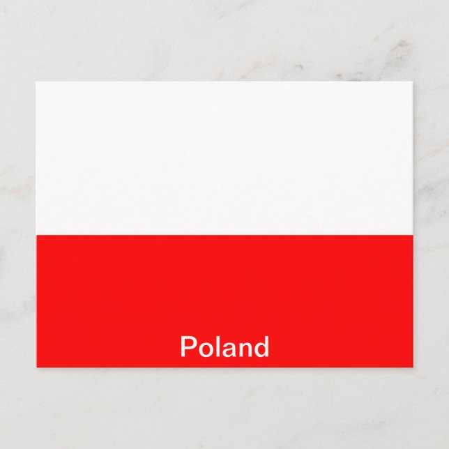Postal Bandera de Polonia (Anverso)