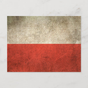 Postal Bandera de Polonia en peligro de extinción