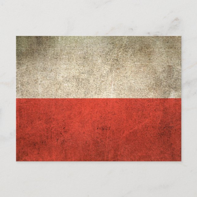 Postal Bandera de Polonia en peligro de extinción (Anverso)