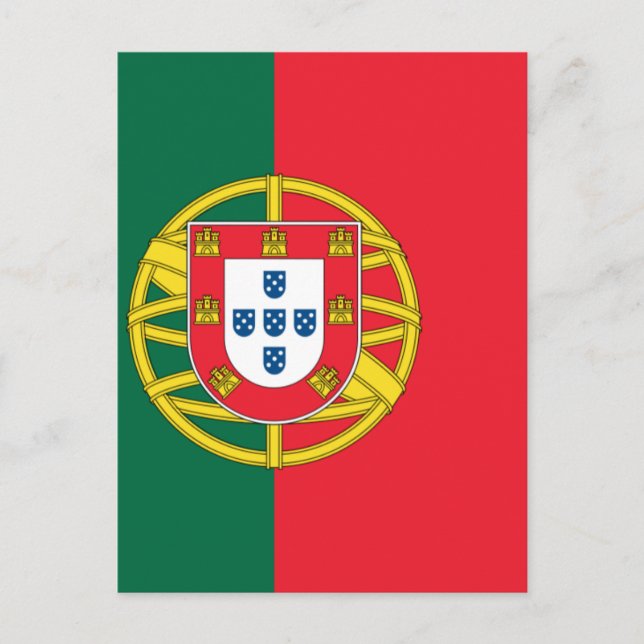 Postal bandera de portugal (Anverso)