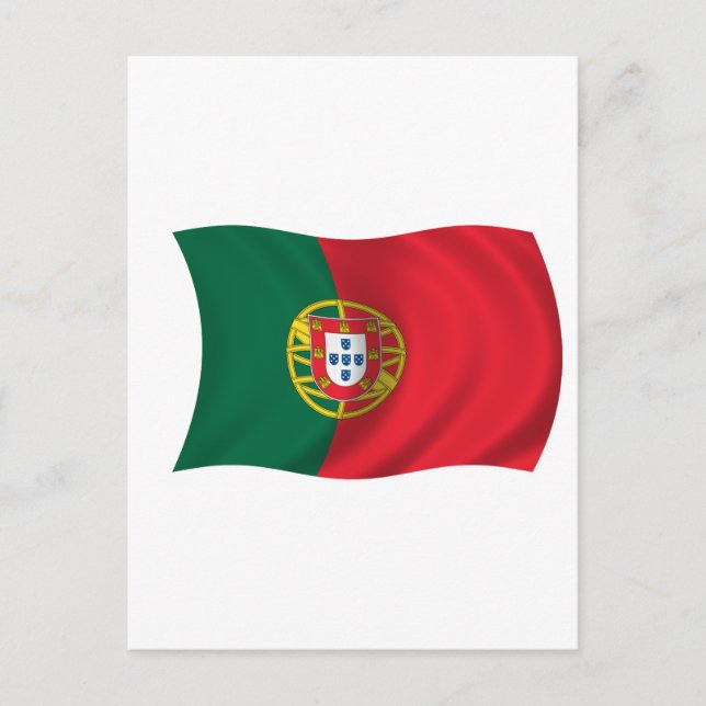 Postal bandera de portugal (Anverso)