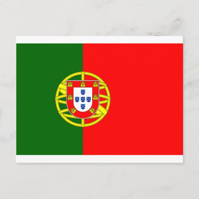 Postal Bandera de Portugal (Bandeira de Portugal) (Anverso)